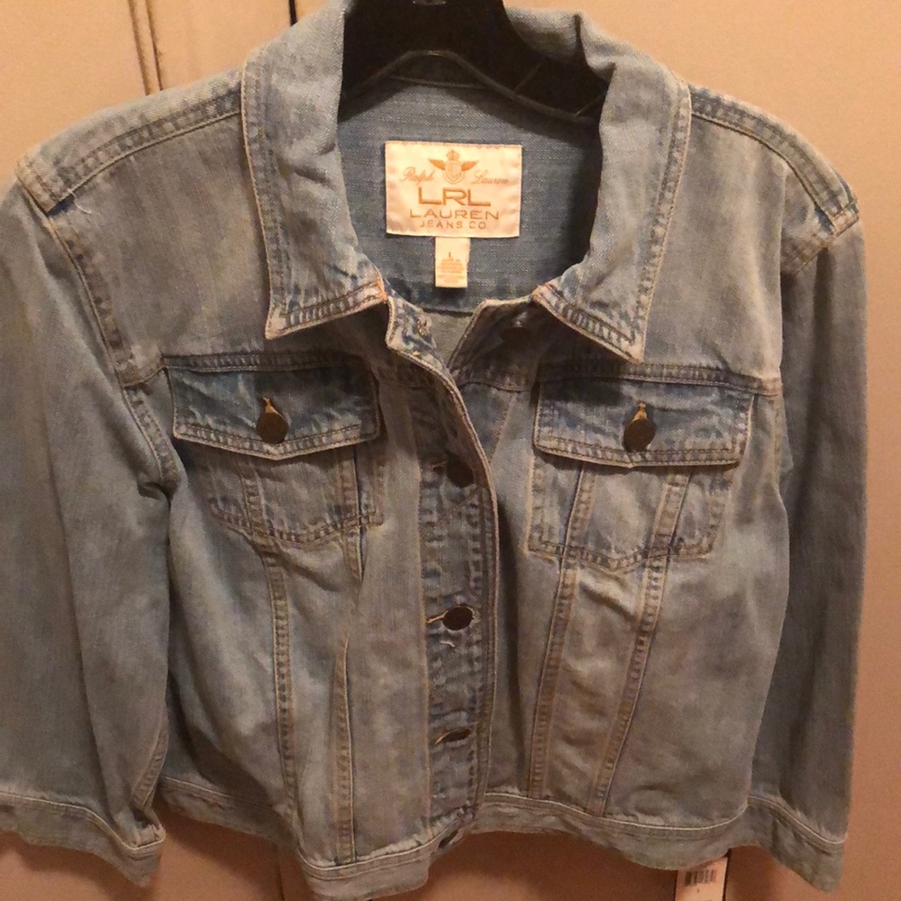 NWT Ralph Lauren Jeans Company light blue denim jeans jacket